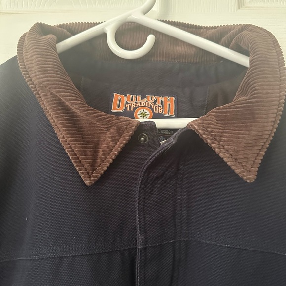Duluth long fleece lined chore coat (navy) - Picture 2 of 5